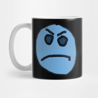 Angry blue face Mug